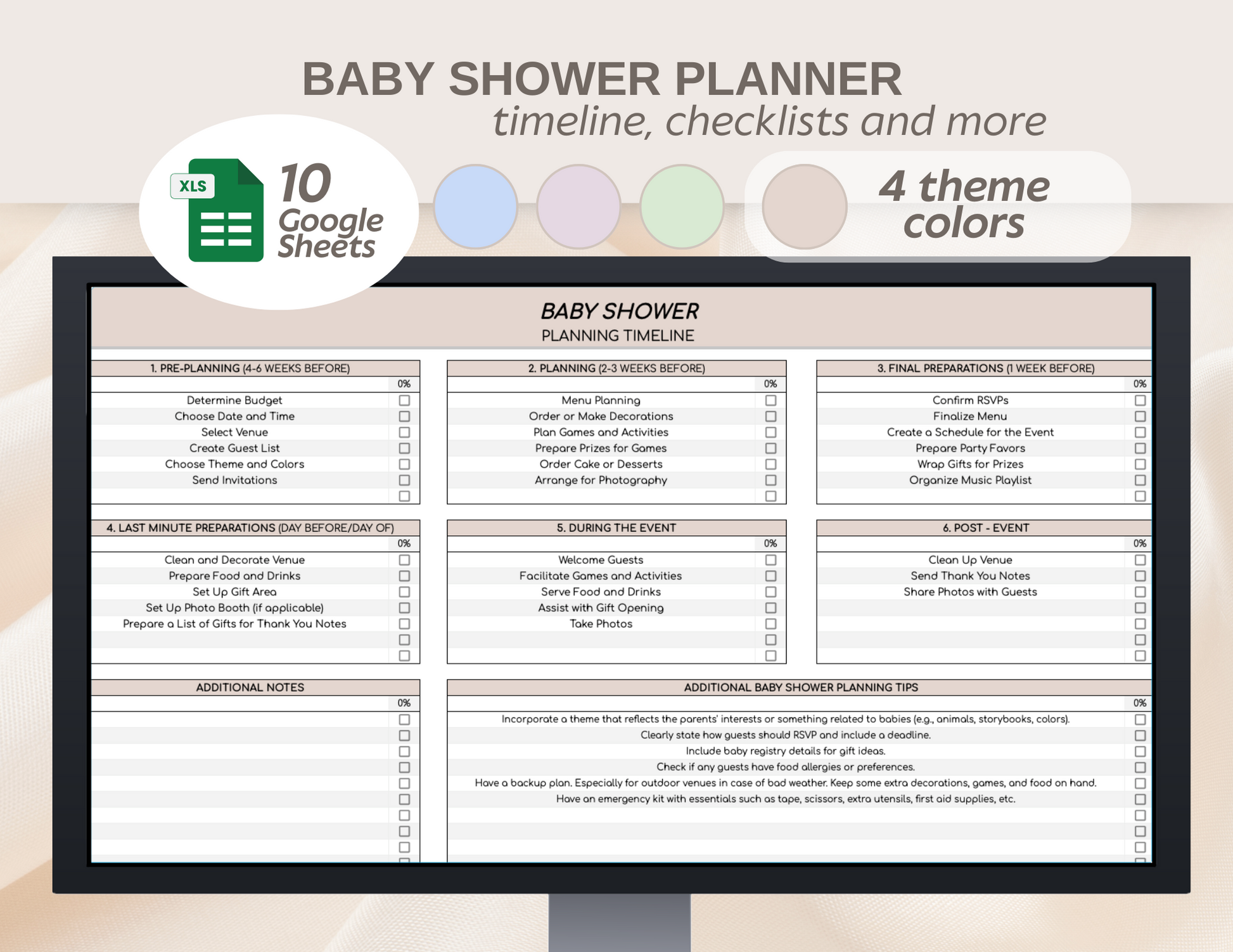 baby shower planner