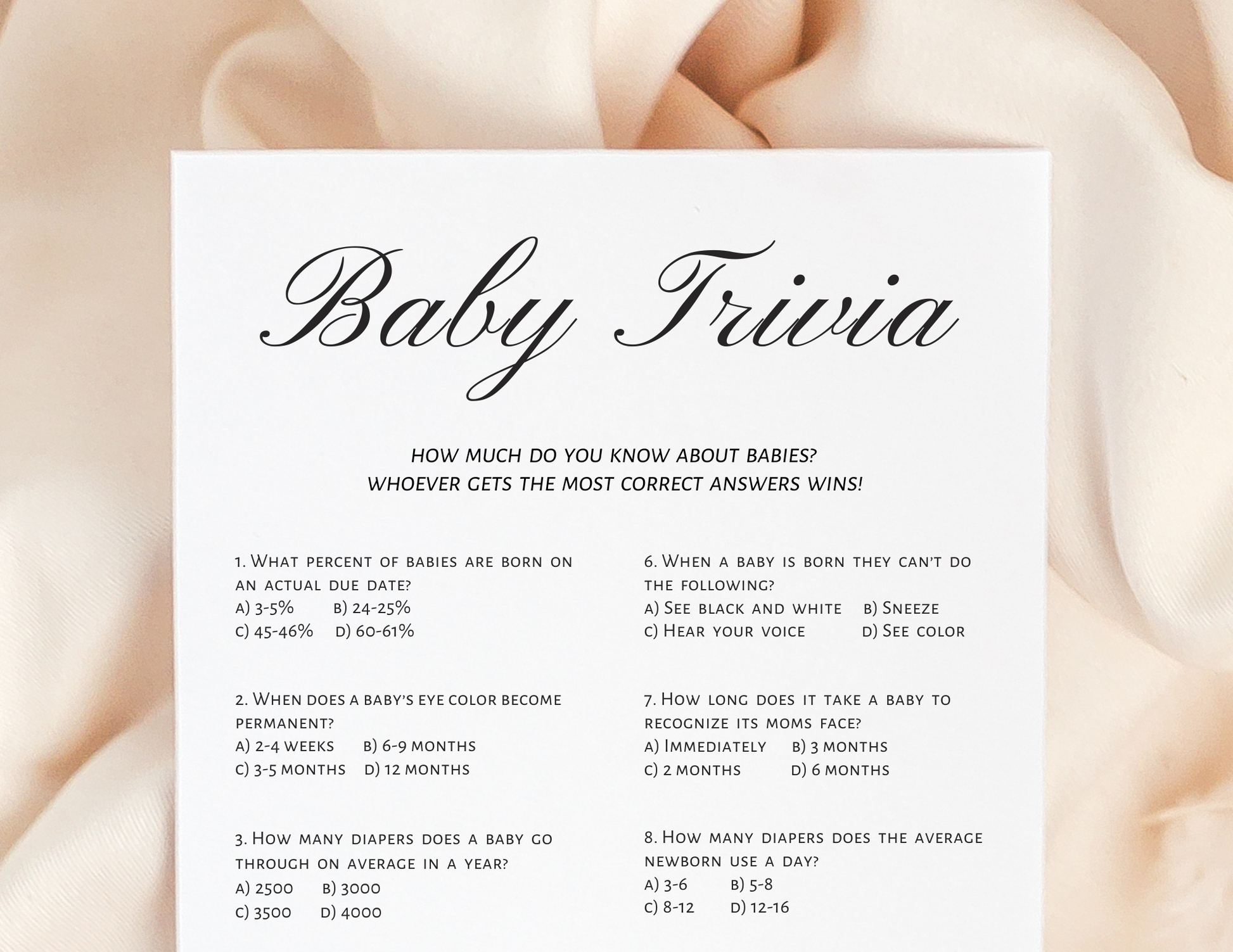 Newborn Baby Quiz Questions And Answers! - Trivia & Questions
