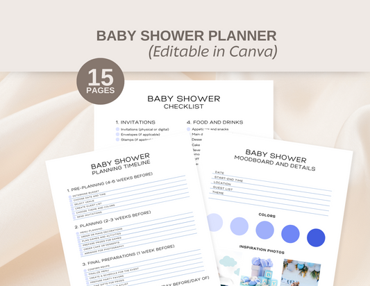 Baby shower planner