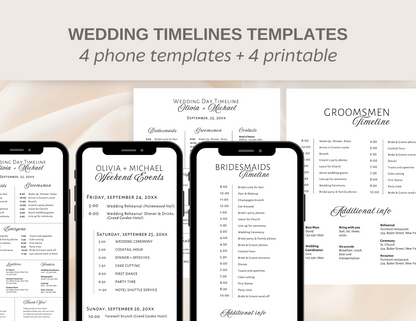wedding day timeline